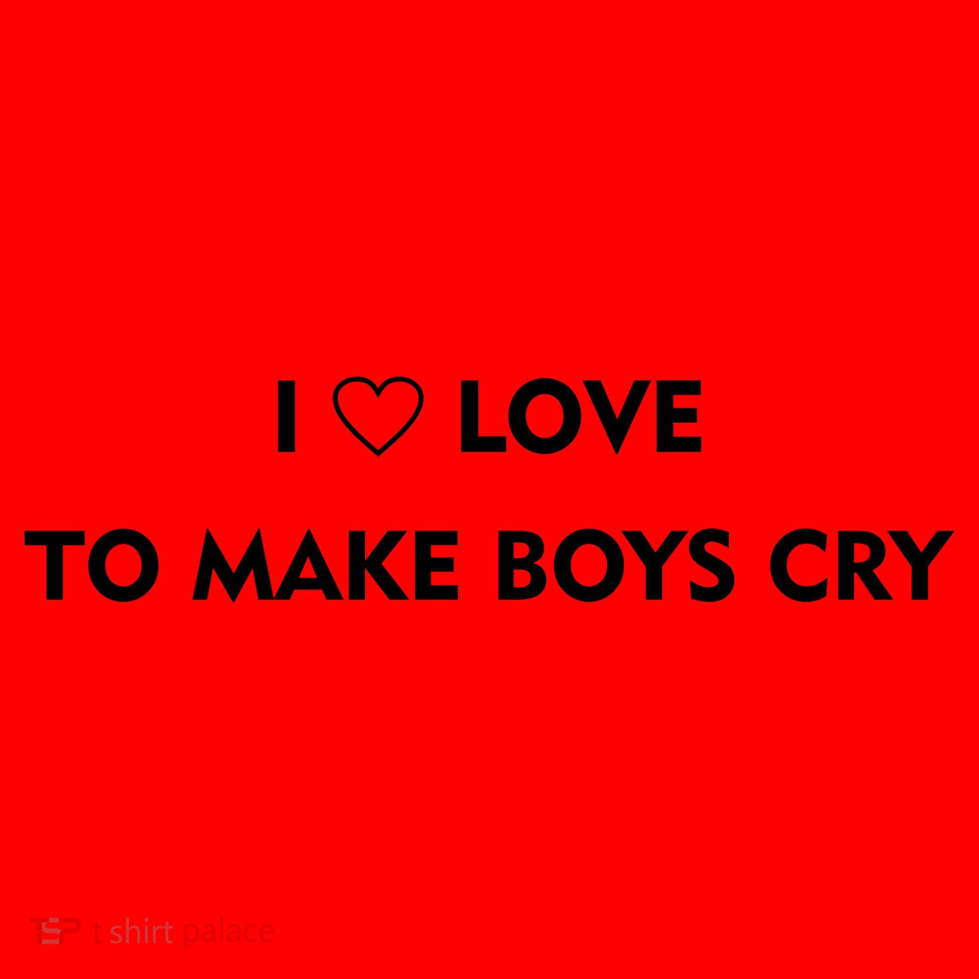 I Love To Make Boys Cry Funny Heart Santa Hat