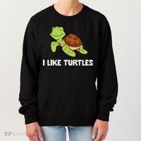 I Like Turtles Reptile Funny Sea Turtle Women's Sweatshirt thumb 0
