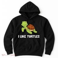 I Like Turtles Reptile Funny Sea Turtle Hoodie thumb 0