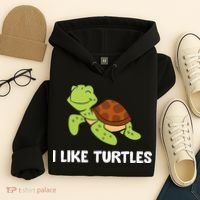 I Like Turtles Reptile Funny Sea Turtle Hoodie thumb 4
