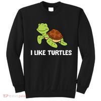 I Like Turtles Reptile Funny Sea Turtle Sweatshirt thumb 0