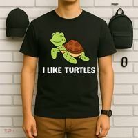 I Like Turtles Reptile Funny Sea Turtle T-Shirt thumb 6