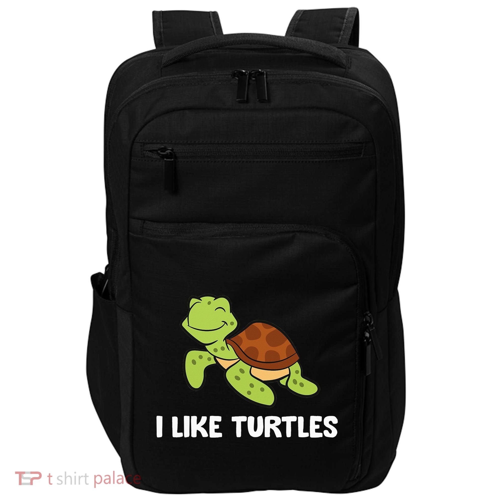 I Like Turtles Reptile Funny Sea Turtle Impact Tech Backpack