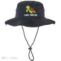 I Like Turtles Reptile Funny Sea Turtle Bucket Hat thumb 0