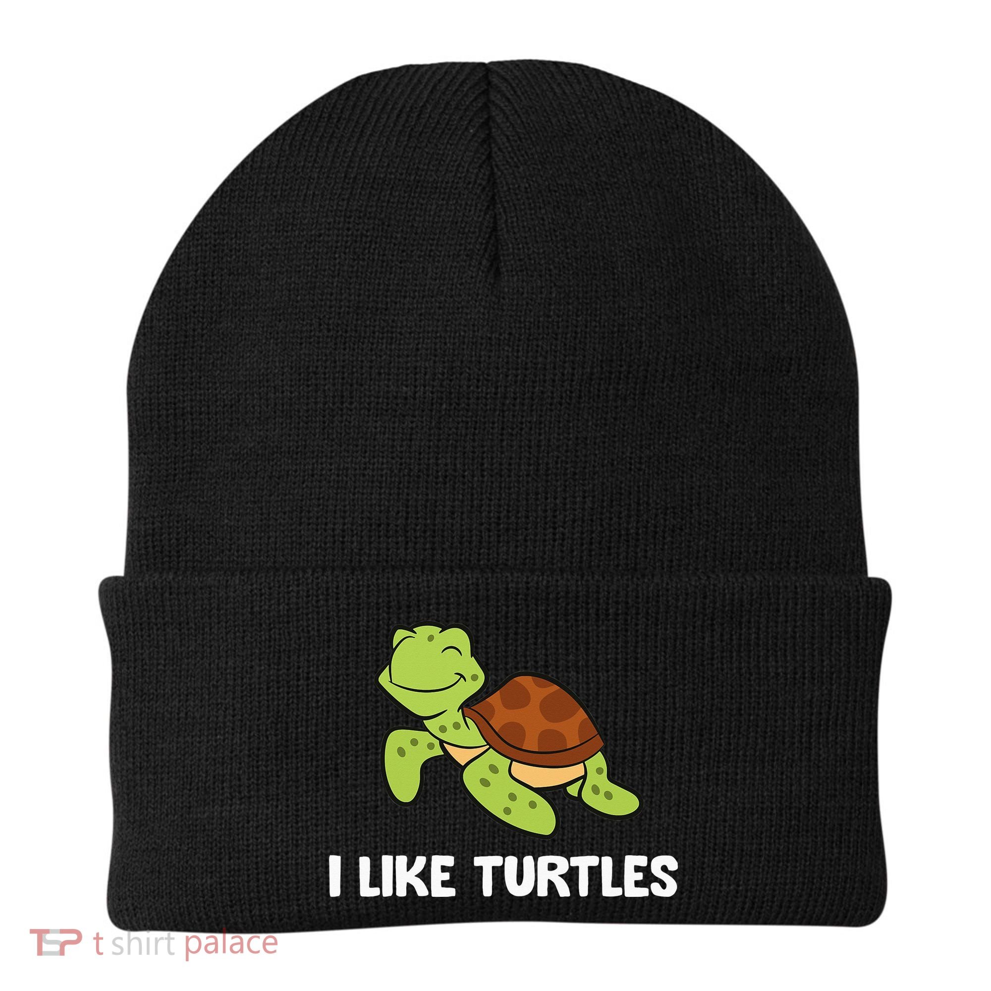 I Like Turtles Reptile Funny Sea Turtle Beanie