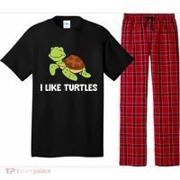 I Like Turtles Reptile Funny Sea Turtle Pajama Set thumb 0