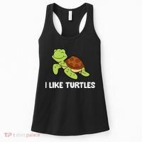 I Like Turtles Reptile Funny Sea Turtle Women's Tank Top thumb 0