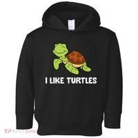 I Like Turtles Reptile Funny Sea Turtle Toddler Hoodie thumb 0