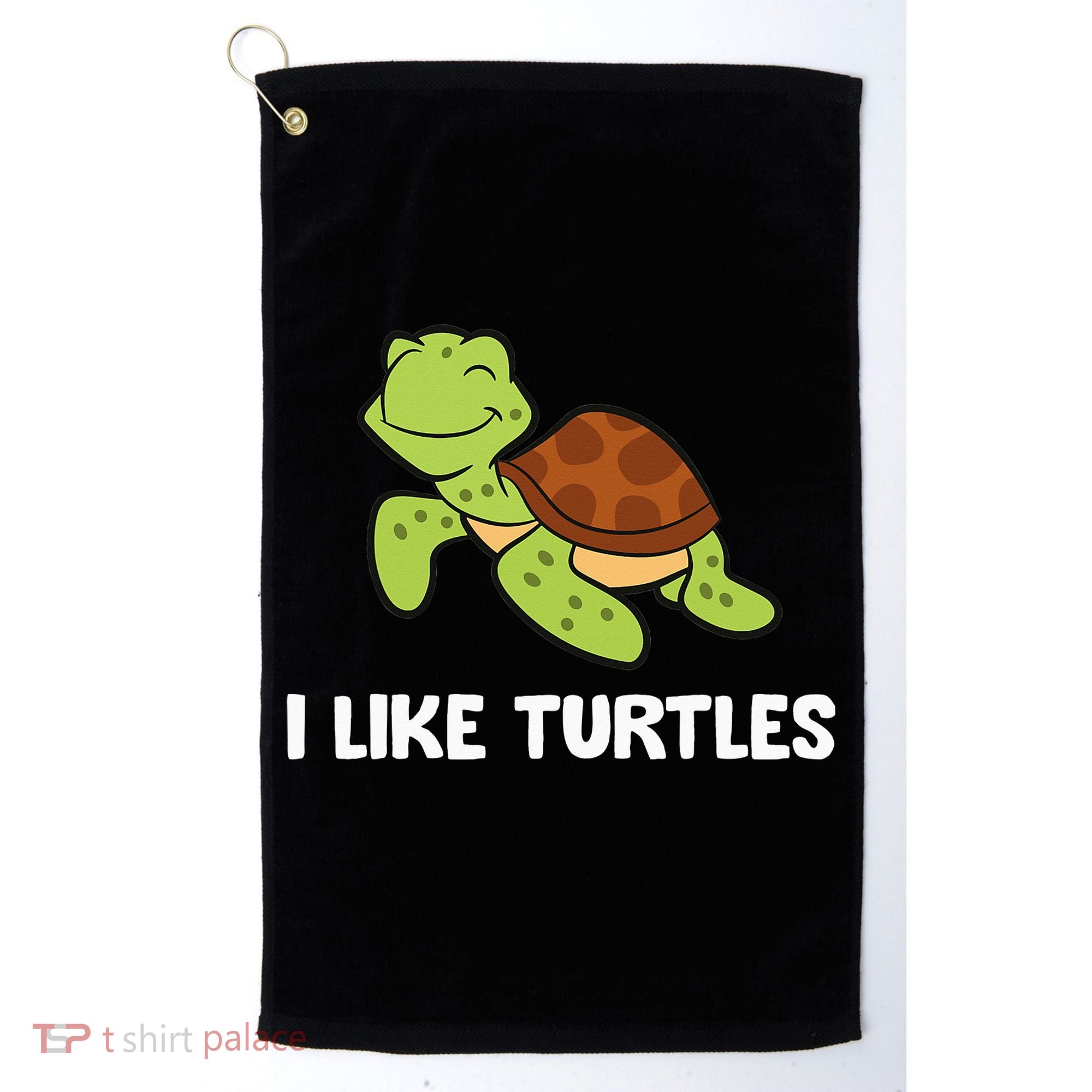 I Like Turtles Reptile Funny Sea Turtle Golf Towel