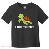 I Like Turtles Reptile Funny Sea Turtle Toddler T-Shirt thumb 0