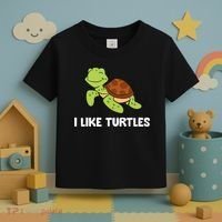 I Like Turtles Reptile Funny Sea Turtle Toddler T-Shirt thumb 3