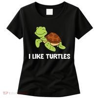 I Like Turtles Reptile Funny Sea Turtle Women's T-Shirt thumb 0
