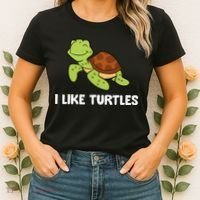 I Like Turtles Reptile Funny Sea Turtle Women's T-Shirt thumb 2
