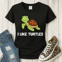 I Like Turtles Reptile Funny Sea Turtle Women's T-Shirt thumb 3