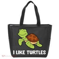 I Like Turtles Reptile Funny Sea Turtle Tote Bag thumb 0