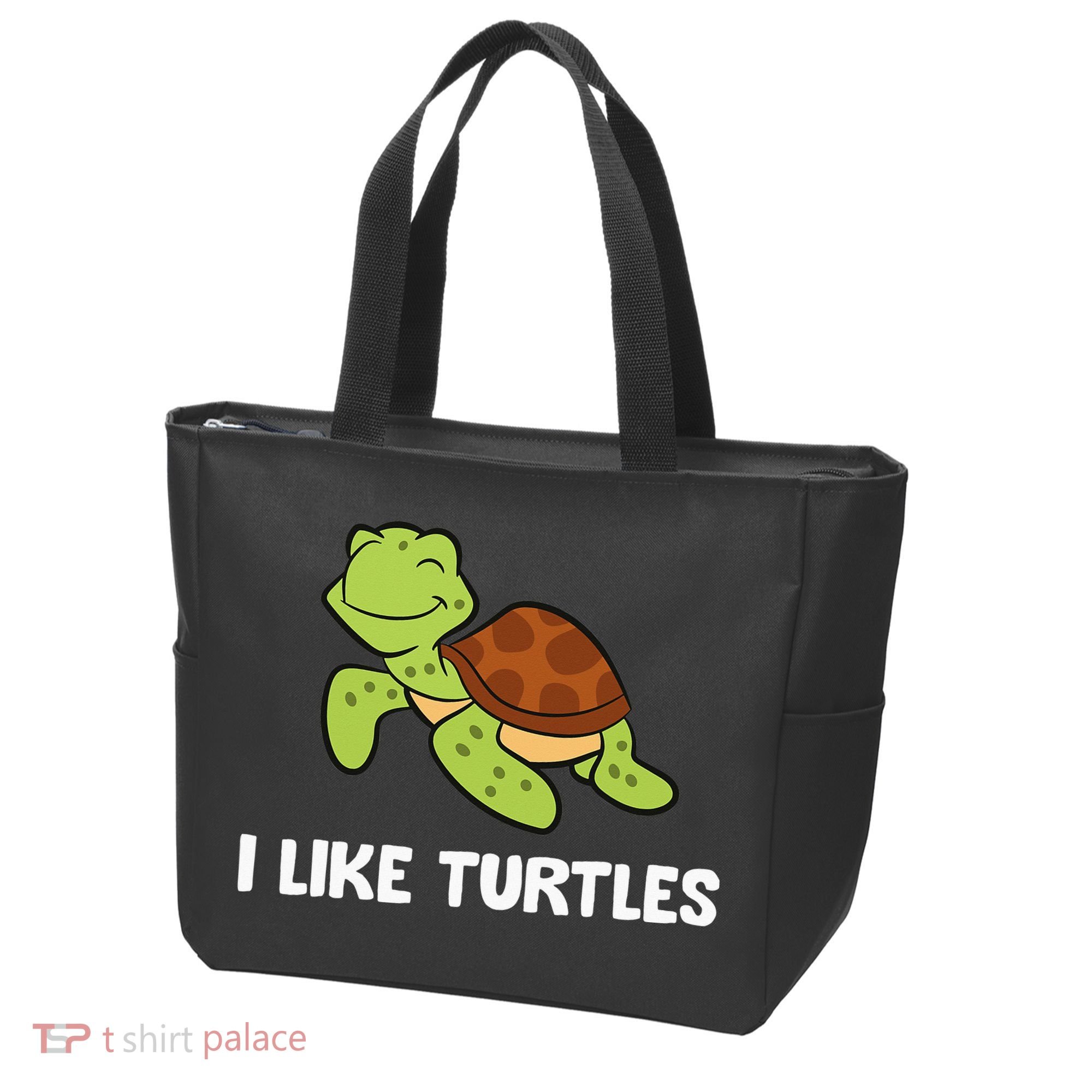 I Like Turtles Reptile Funny Sea Turtle Tote Bag