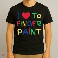 I Love To Finger Paint Couple Valentine Day Cute Heart Love T-Shirt thumb 3