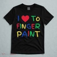 I Love To Finger Paint Couple Valentine Day Cute Heart Love T-Shirt thumb 5