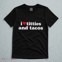 I Love Titties And Tacos Funny T-Shirt thumb 5