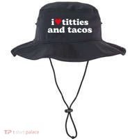 I Love Titties And Tacos Funny Bucket Hat thumb 0