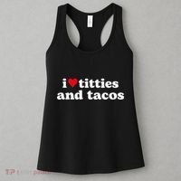 I Love Titties And Tacos Funny Women's Tank Top thumb 3