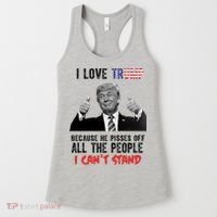 I Love Trump Because He Pisses Off All The People I Can’T Stand Funny Women's Tank Top thumb 0