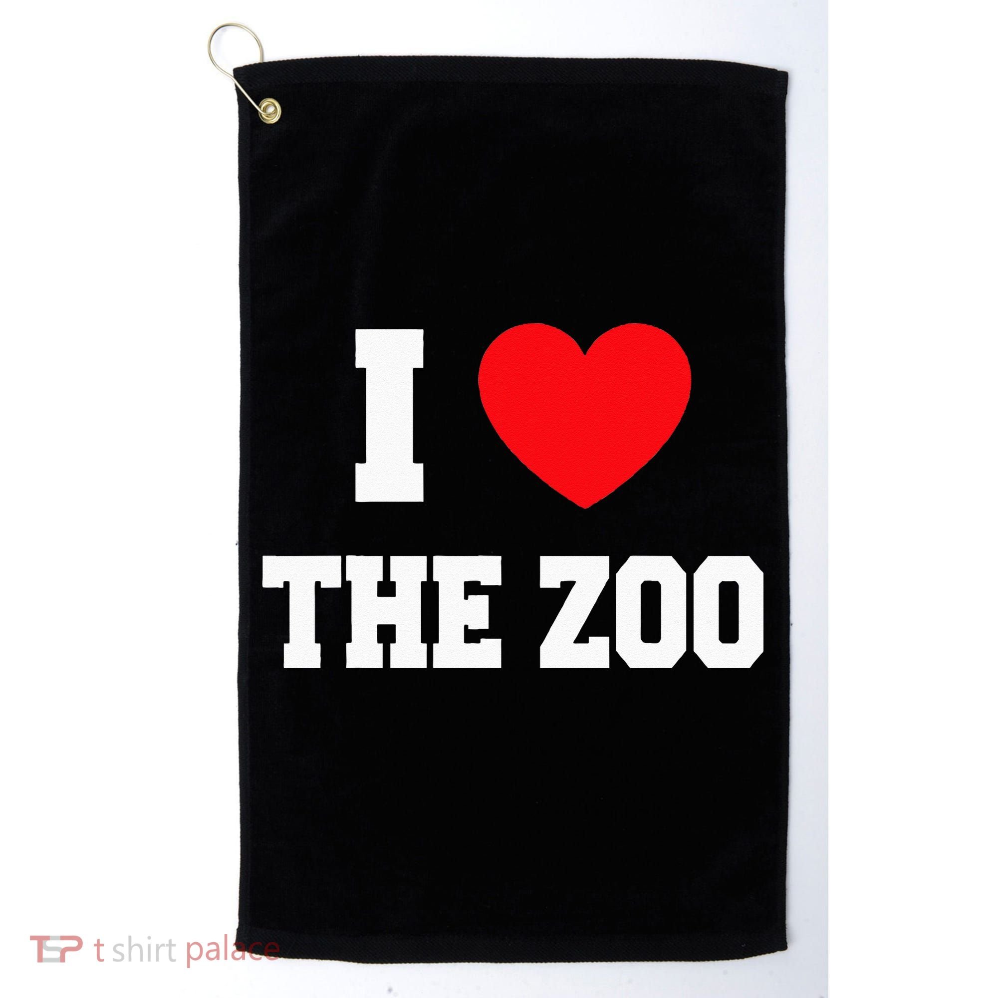 I Love The Zoo Golf Towel