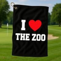 I Love The Zoo Golf Towel thumb 1