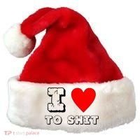 I Love To Shit Santa Hat thumb 0