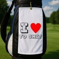 I Love To Shit Golf Towel thumb 2