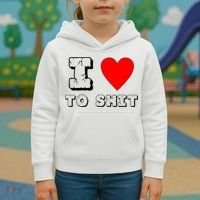 I Love To Shit Kids Hoodie thumb 3