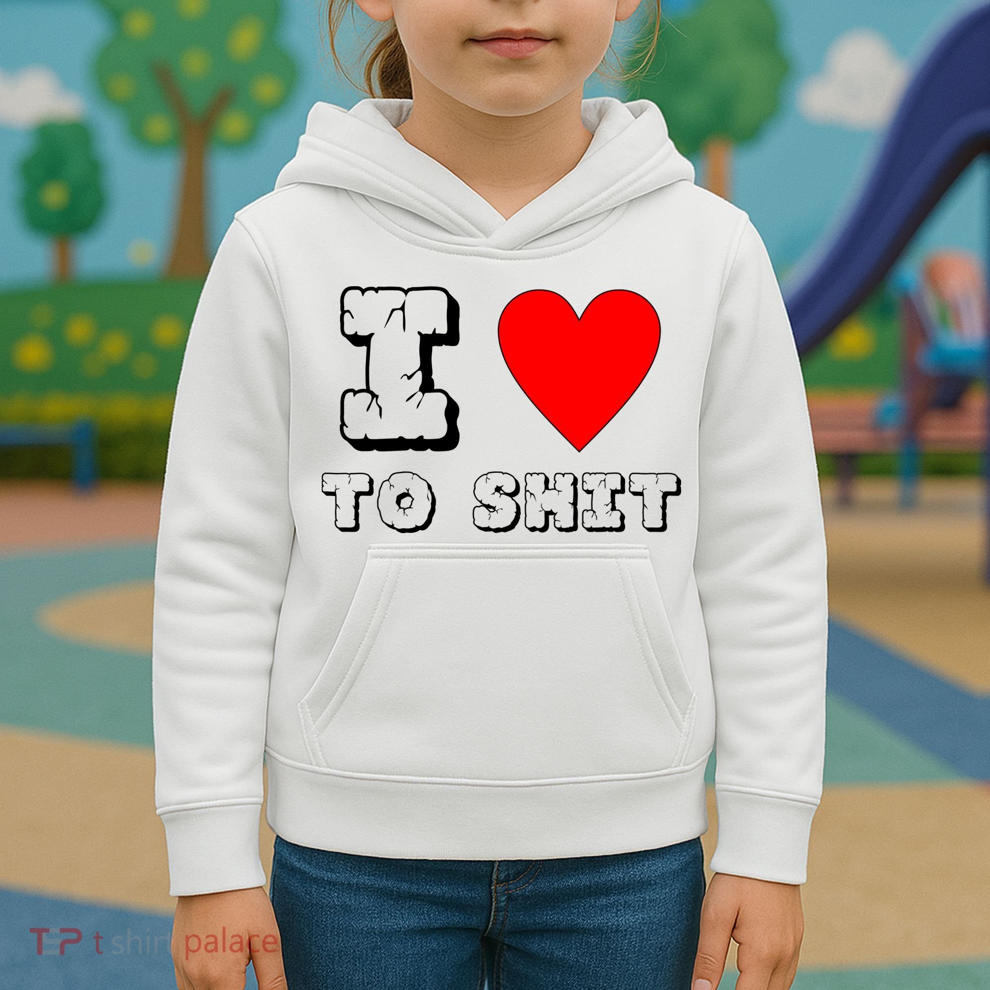 I Love To Shit Kids Hoodie