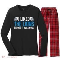 I Liked The Lions Before It Was Cool Women's Long Sleeve Flannel Pajama Set  thumb 0
