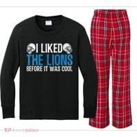 I Liked The Lions Before It Was Cool Kids Long Sleeve Plaid Pajama Set thumb 0