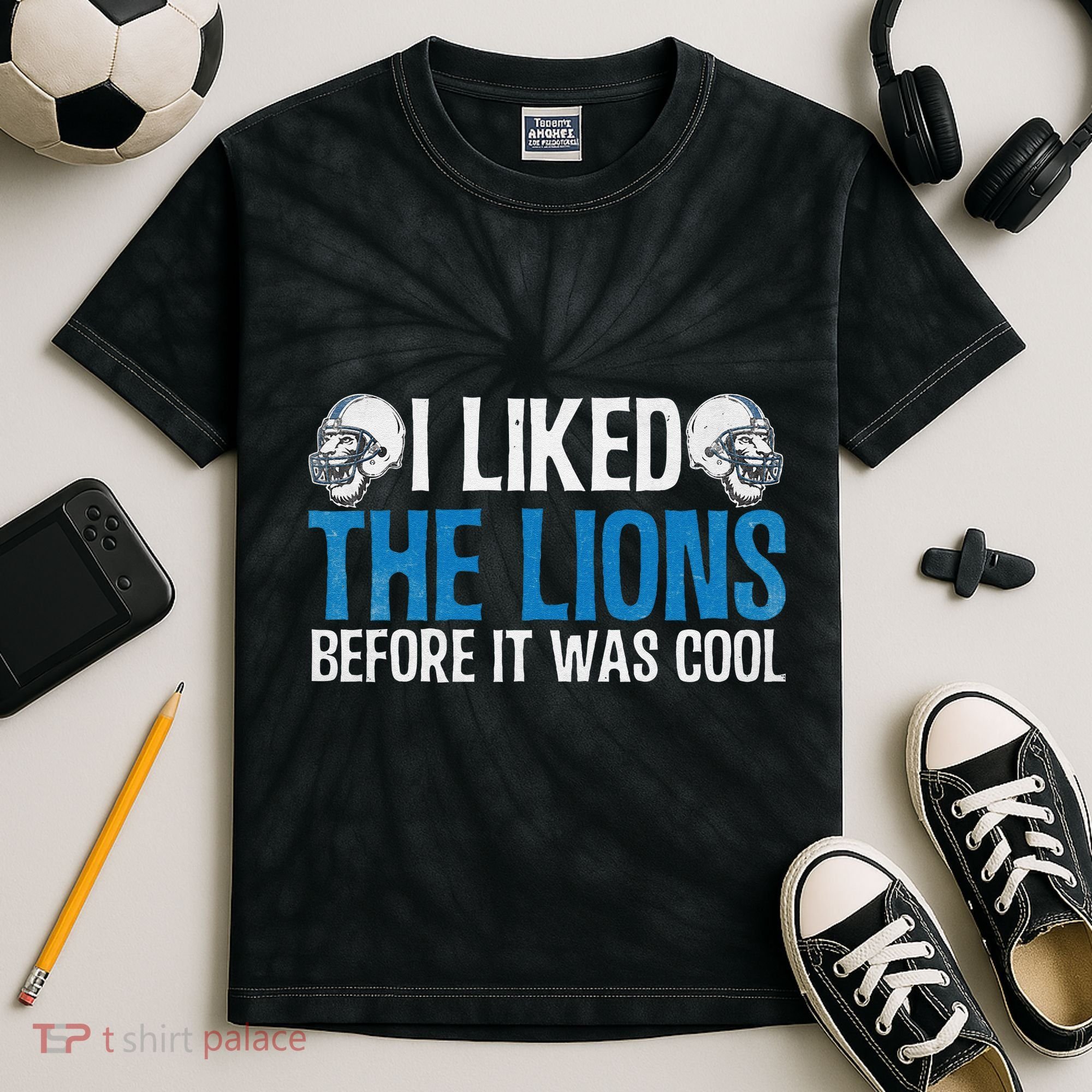 I Liked The Lions Before It Was Cool Kids Tie-Dye T-Shirt