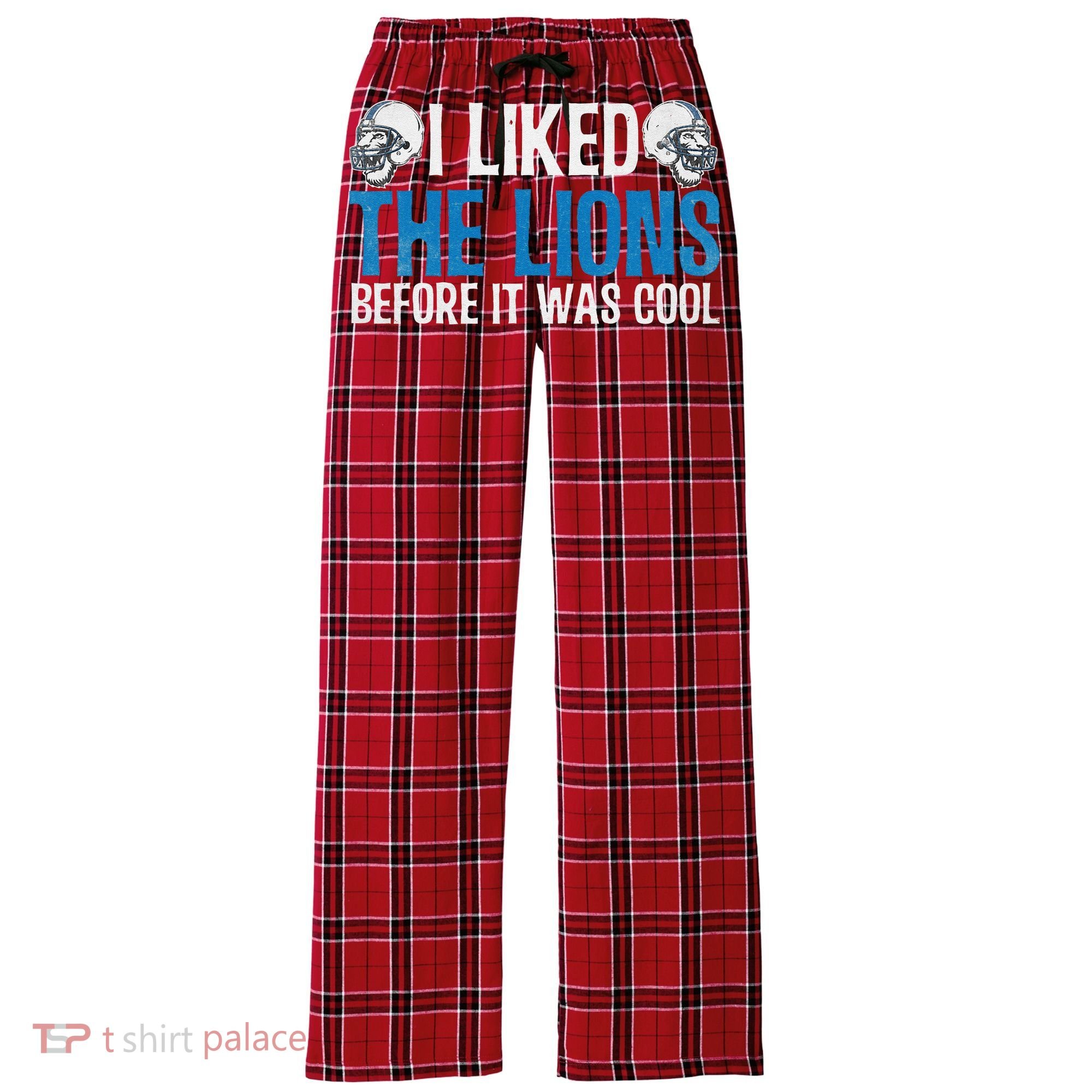 I Liked The Lions Before It Was Cool Women's Flannel Plaid Pajama Pants