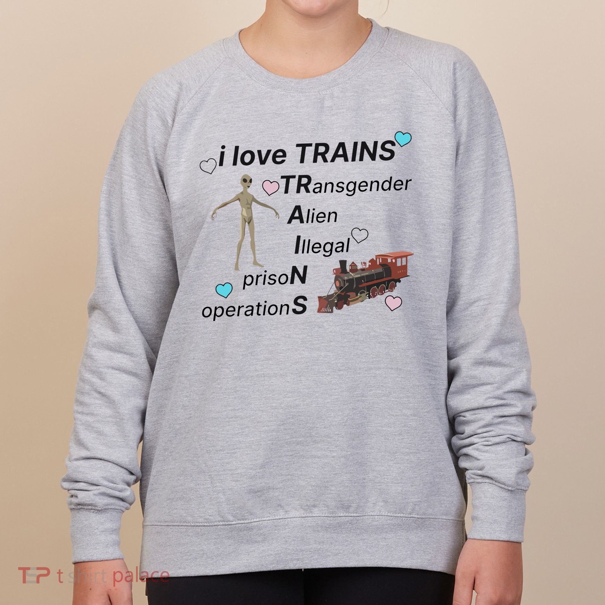 I Love Trains Alien Illegal Prison Operations Women's Sweatshirt