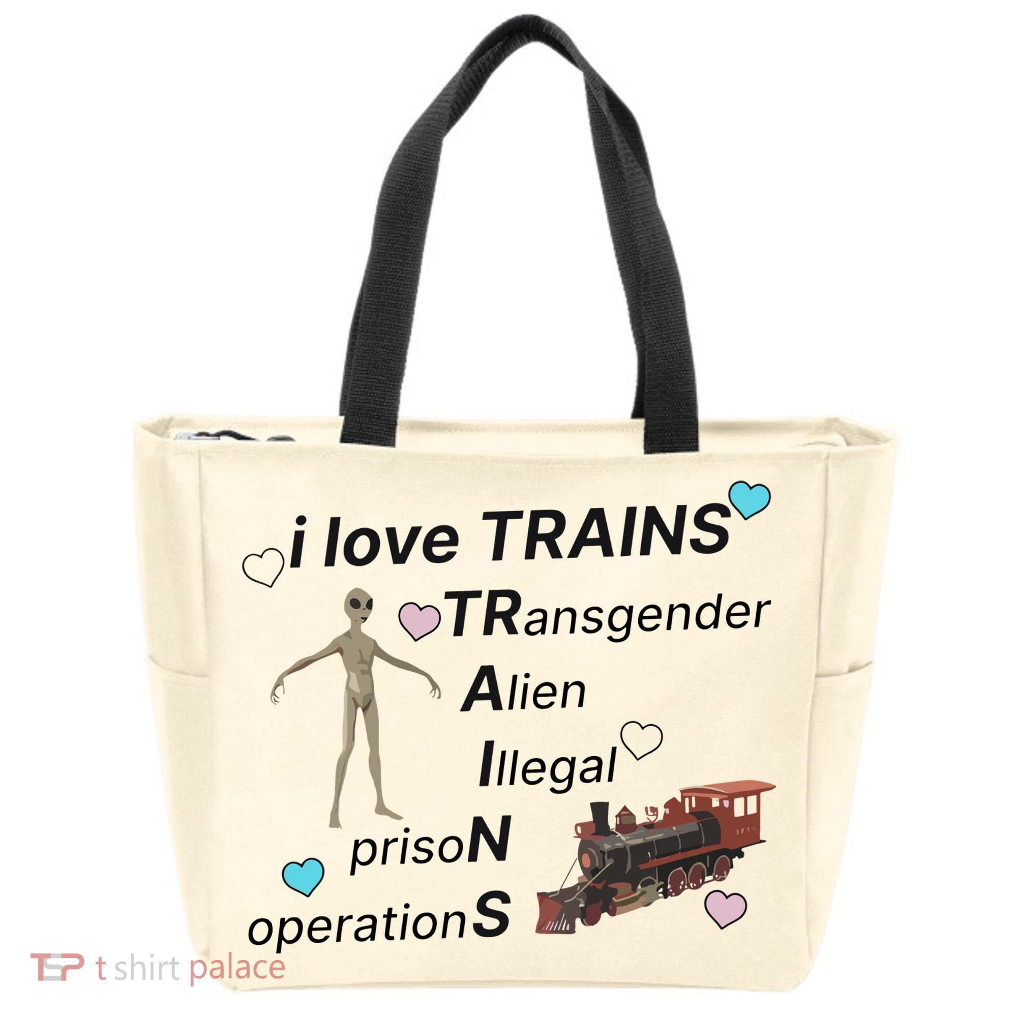 I Love Trains Alien Illegal Prison Operations Tote Bag
