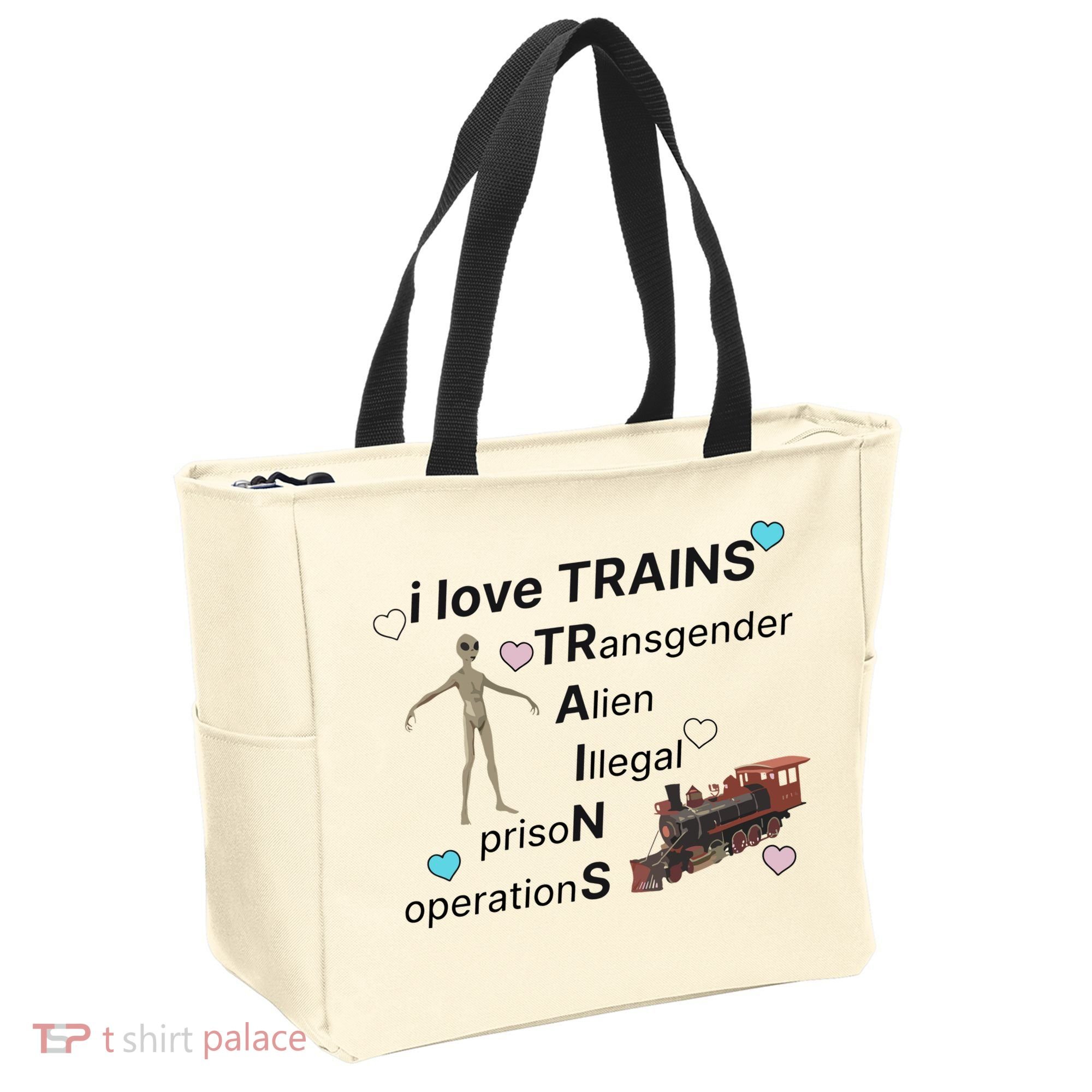 I Love Trains Alien Illegal Prison Operations Tote Bag