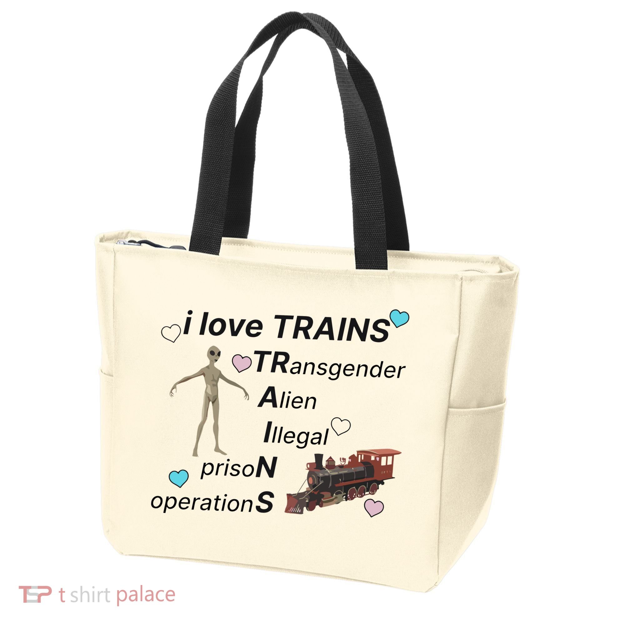 I Love Trains Alien Illegal Prison Operations Tote Bag