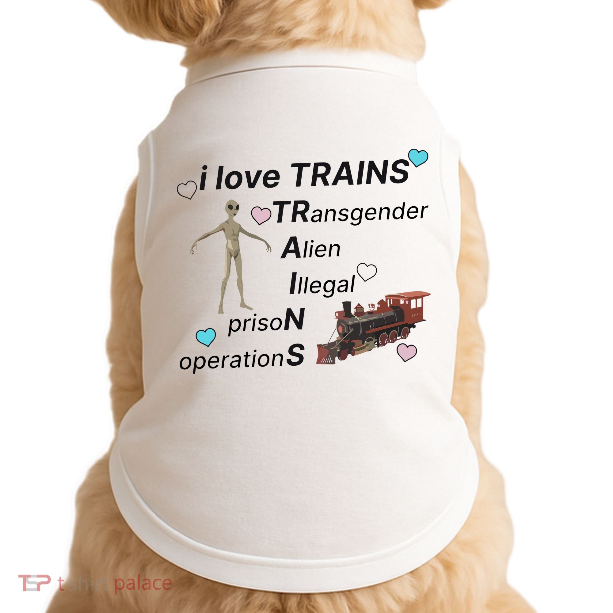 I Love Trains Alien Illegal Prison Operations Doggie Tank
