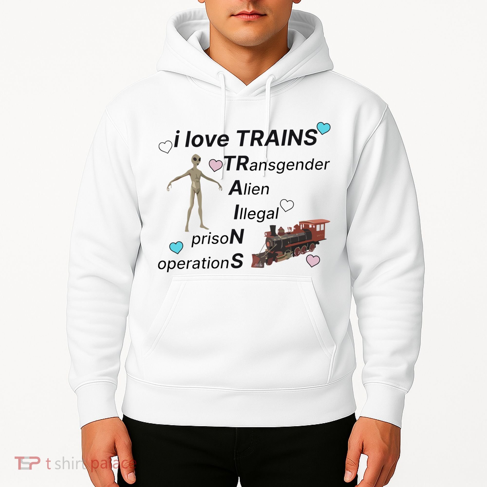 I Love Trains Alien Illegal Prison Operations Hoodie