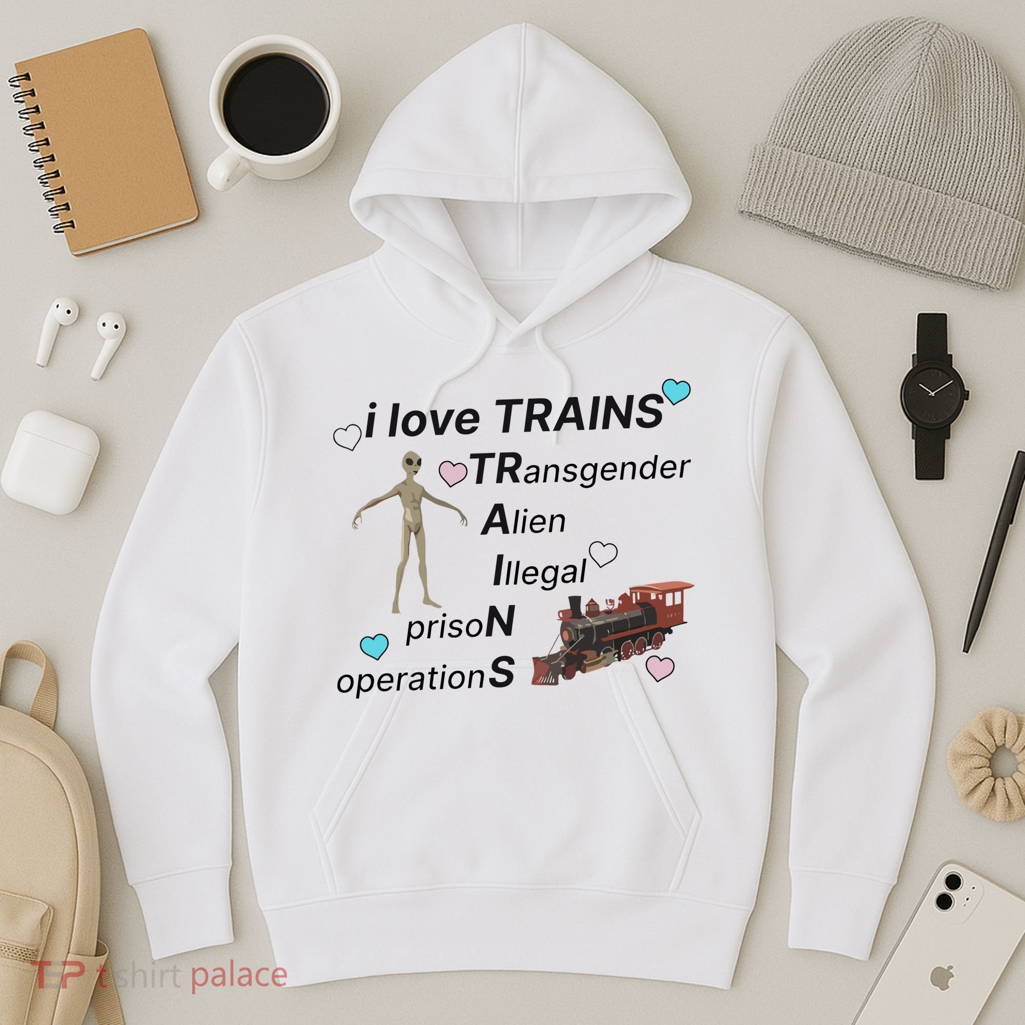 I Love Trains Alien Illegal Prison Operations Hoodie