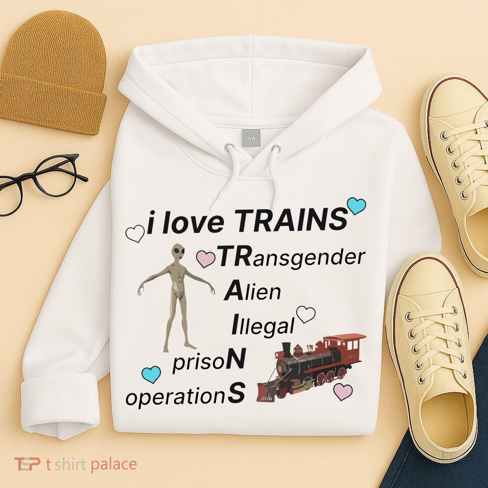 I Love Trains Alien Illegal Prison Operations Hoodie