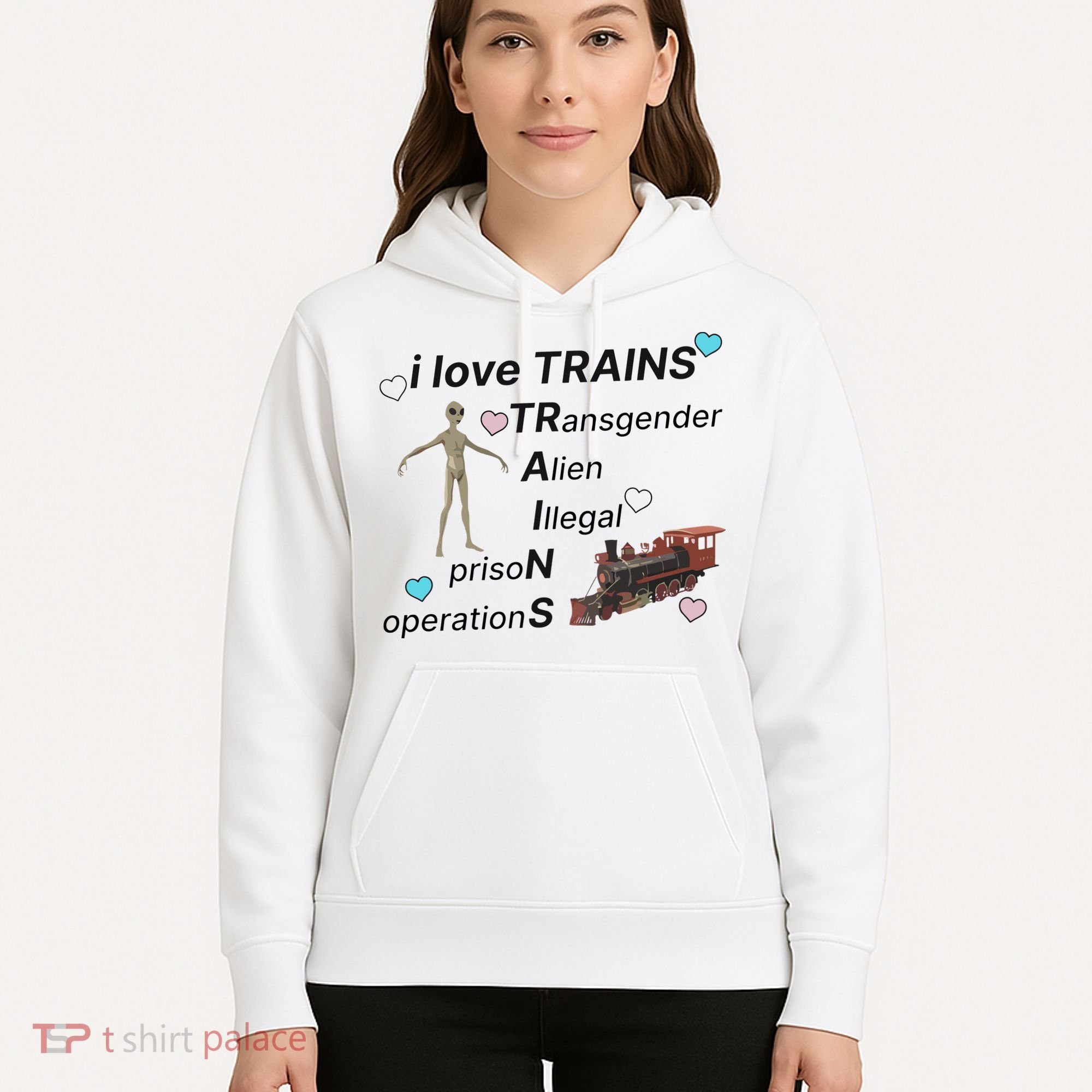 I Love Trains Alien Illegal Prison Operations Hoodie