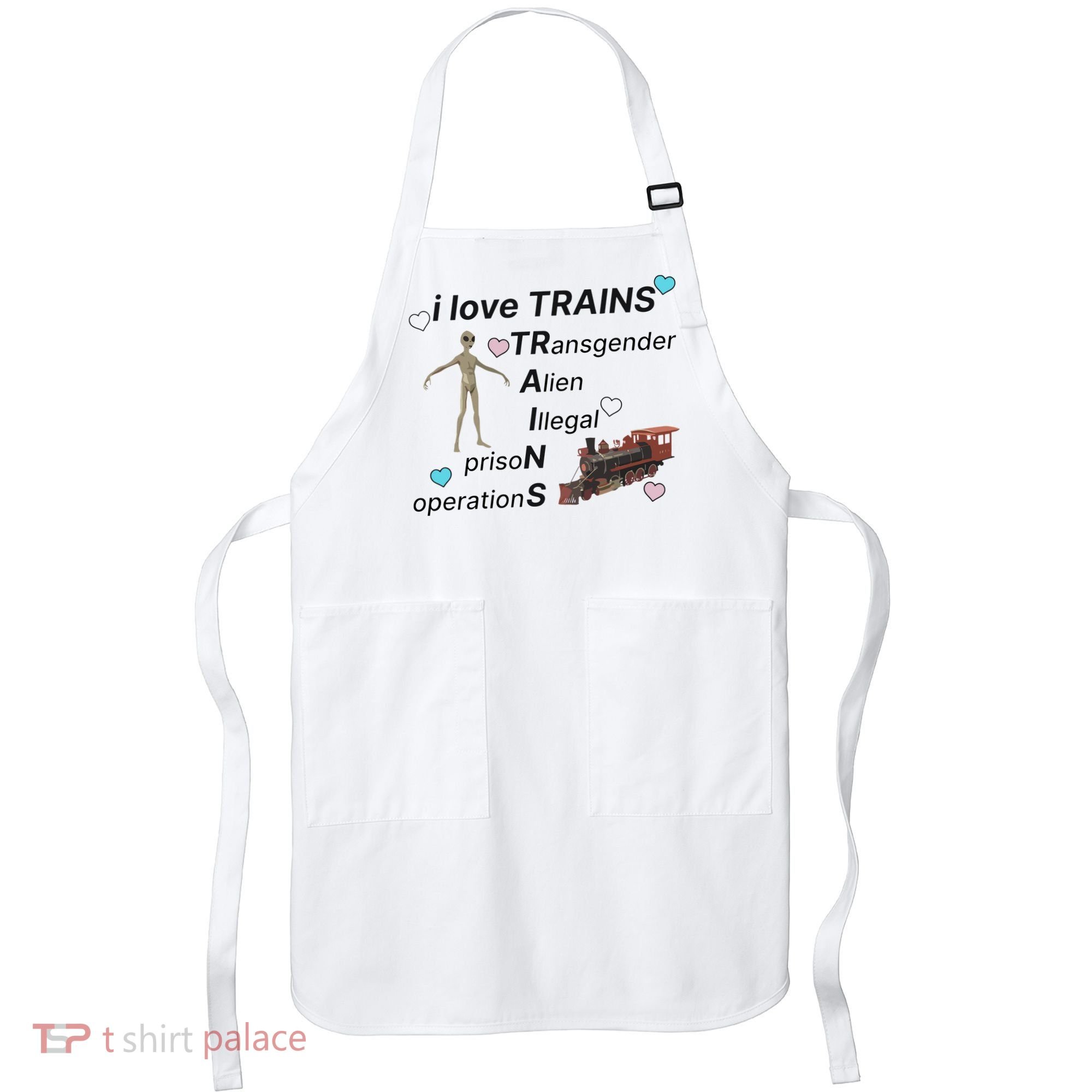 I Love Trains Alien Illegal Prison Operations Apron
