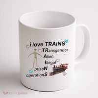 I Love Trains Alien Illegal Prison Operations Coffee Mug thumb 1
