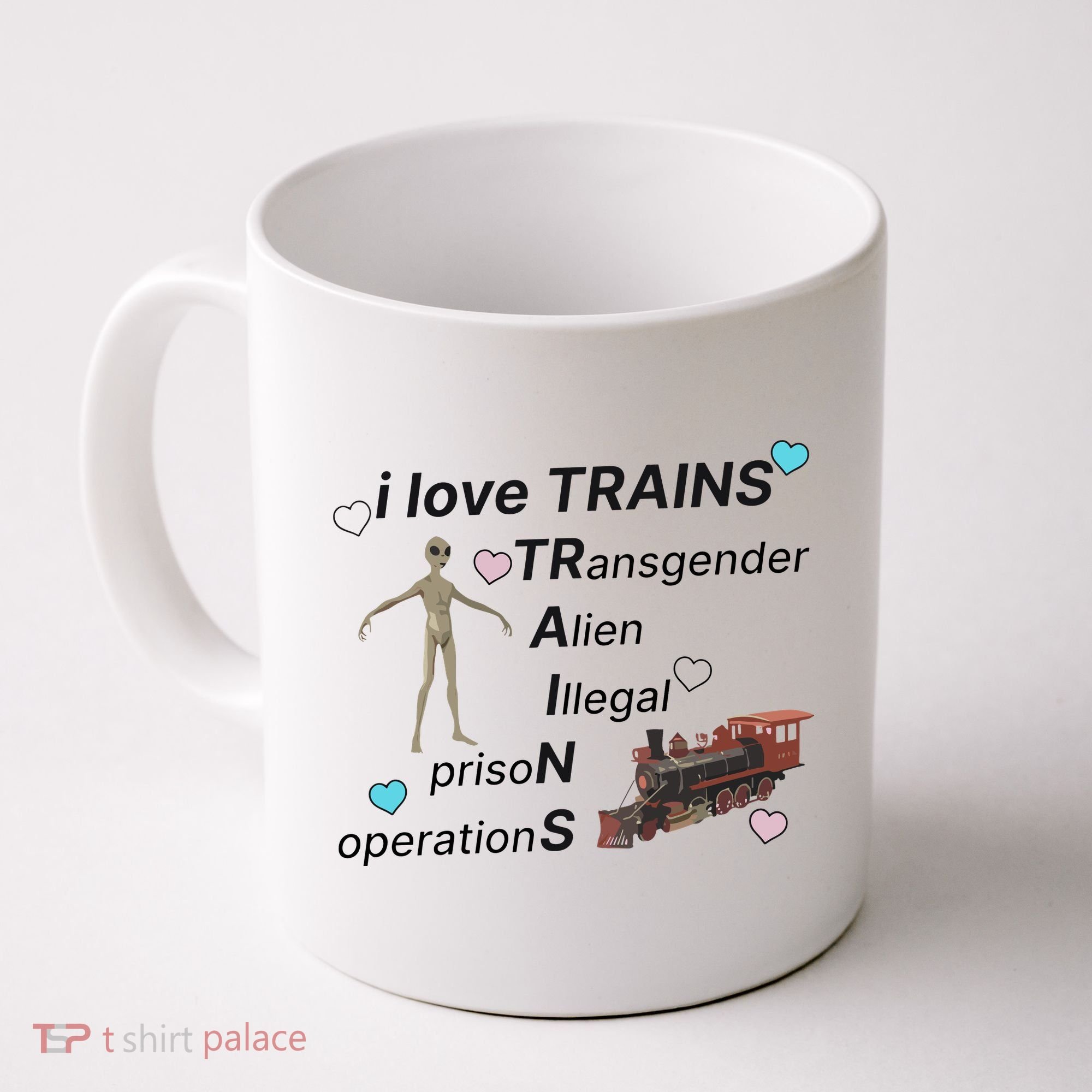 I Love Trains Alien Illegal Prison Operations Coffee Mug