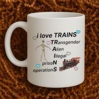 I Love Trains Alien Illegal Prison Operations Coffee Mug thumb 2