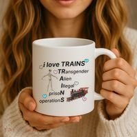 I Love Trains Alien Illegal Prison Operations Coffee Mug thumb 3